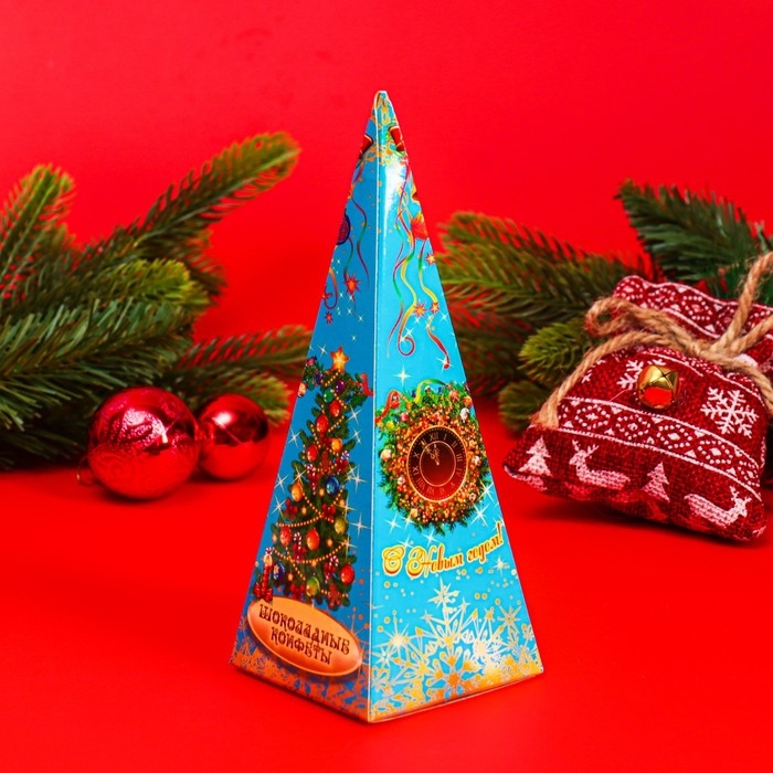 Новый год. Набор шоколадных конфет «Ёлочка», голубая, 105 г Новый год. Набор шоколадных конфет «Ёлочка», голубая, 105 г