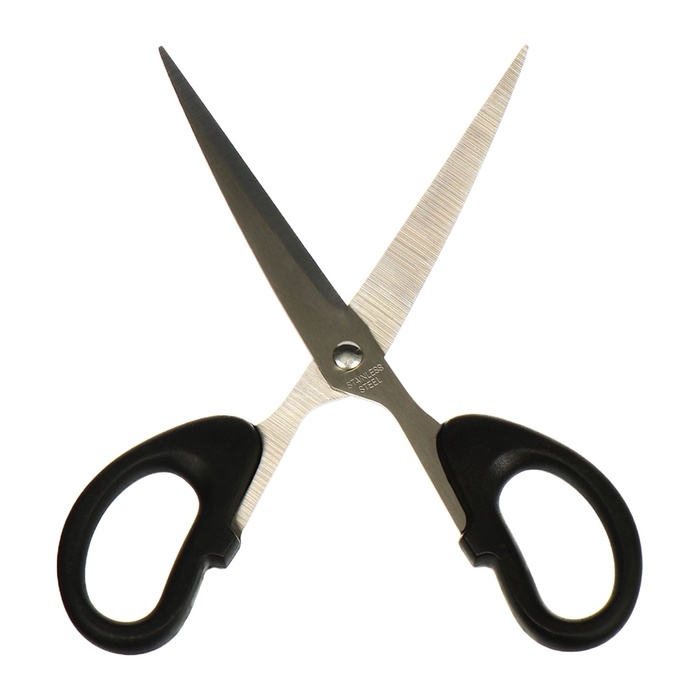 Ножницы канцелярские 15,5см Офис пластиковые ручки, европодвес Ножницы канцелярские 15,5см Офис пластиковые ручки, европодвес