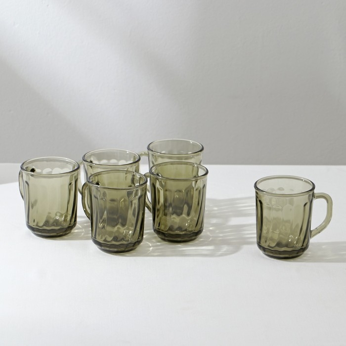 Набор столовый Elica, 44 предмета, стеклянный, дымка Набор столовый Elica, 44 предмета, стеклянный, дымка