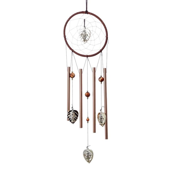 Музыка ветра+ловец снов Музыка ветра+ловец снов "Ганеша в круге" 4 трубки 52 см