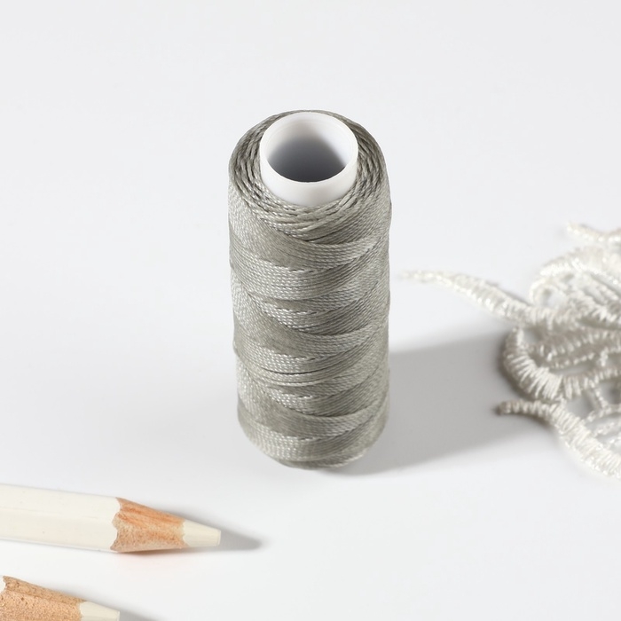 Нитки вощёные, круглые, 300D/3, 0,35 мм, 60 ± 2 м, цвет серый Нитки вощёные, круглые, 300D/3, 0,35 мм, 60 ± 2 м, цвет серый