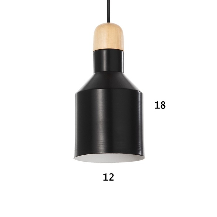 Люстра BayerLux Подвес BayerLux Люстра BayerLux Подвес BayerLux "Пума" 1х40Вт Е27 черный/коричневый 12х12х70см