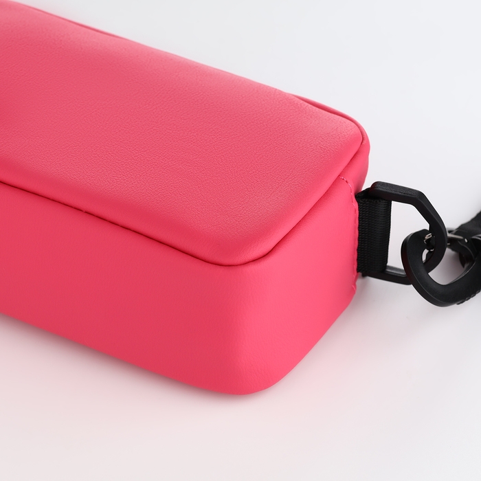 Сумка женская на молнии, TEXTURA, маленький размер, длинный ремень, цвет фуксия Сумка женская на молнии, TEXTURA, маленький размер, длинный ремень, цвет фуксия