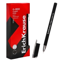 Ручка гелевая ErichKrause G-Reed Stick Classic, узел 0.38 мм, чернила чёрные, длина линии письма 900 метров