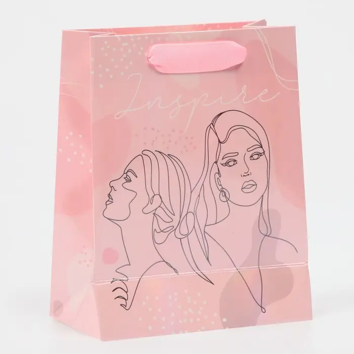 Пакет подарочный ламинированный, упаковка, «Вдохновение», радужная голография, S 12 х 15 х 5.5 см