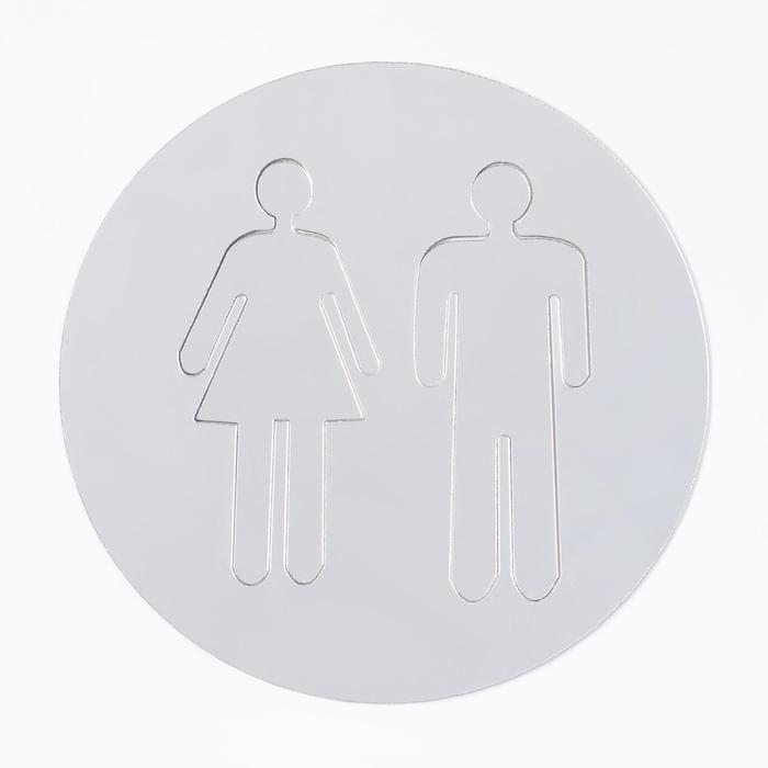 Наклейки на дверь в туалет WC Наклейки на дверь в туалет WC "М и Ж", интерьерные, зеркальные, декор на стену