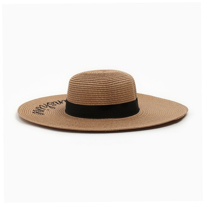 Шляпа женская, цвет бежевый, размер 56