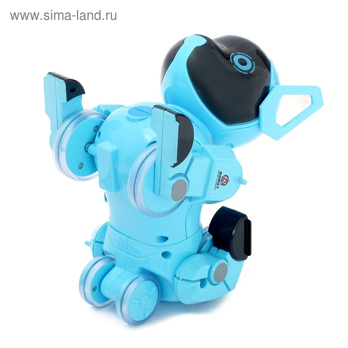 Робот собака «Паппи» , с программированием, на пульте управления, интерактивный: звук, свет, на аккумуляторе, голубой Робот собака «Паппи» , с программированием, на пульте управления, интерактивный: звук, свет, на аккумуляторе, голубой