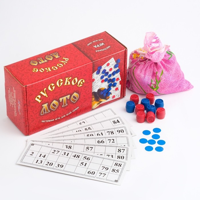 Русское лото Русское лото "Классическое", 24 карточки, карточка 21 х 7.5 см, 24.5 х 8 см