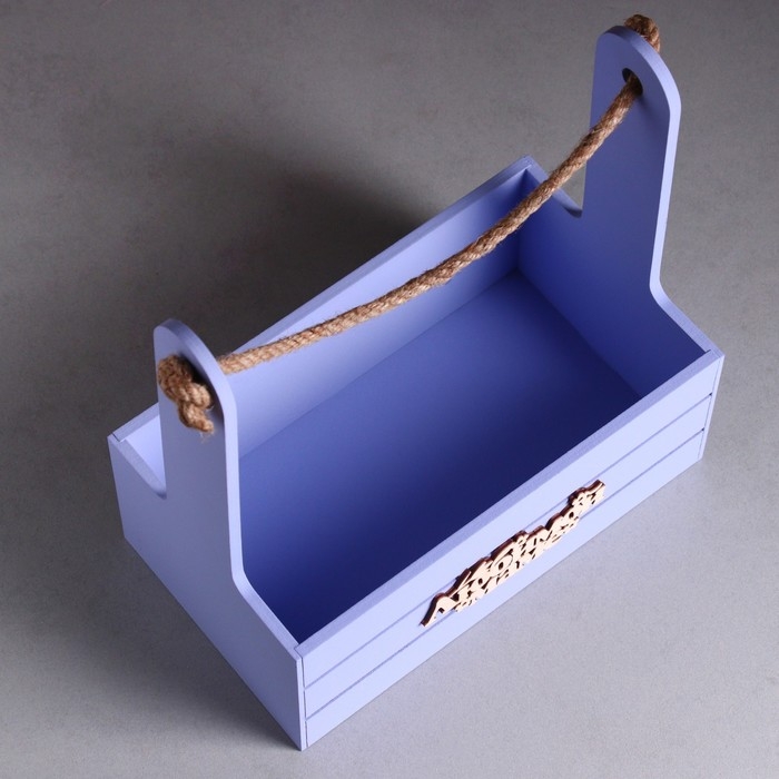 Ящик - кашпо деревянный 25х15х30  Ящик - кашпо деревянный 25х15х30 "Любимой Маме" Лавандовый