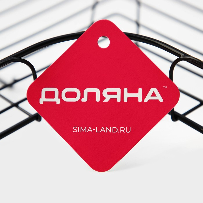 Полка угловая Доляна, 2 крючка, 26×26×10 см, цвет чёрный Полка угловая Доляна, 2 крючка, 26×26×10 см, цвет чёрный