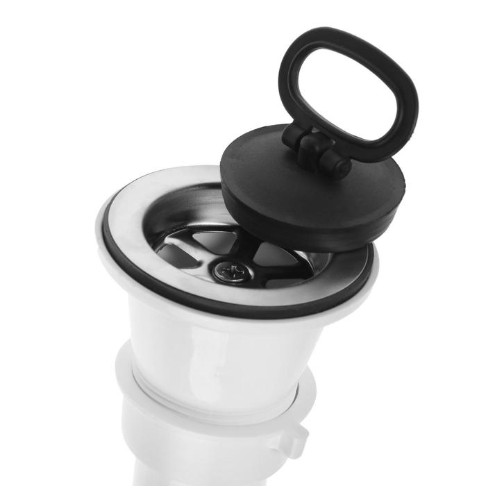 Сифон для мойки Accoona A469-1, 1 1/2 Сифон для мойки Accoona A469-1, 1 1/2", d=70 мм, с переливом, с гофрой