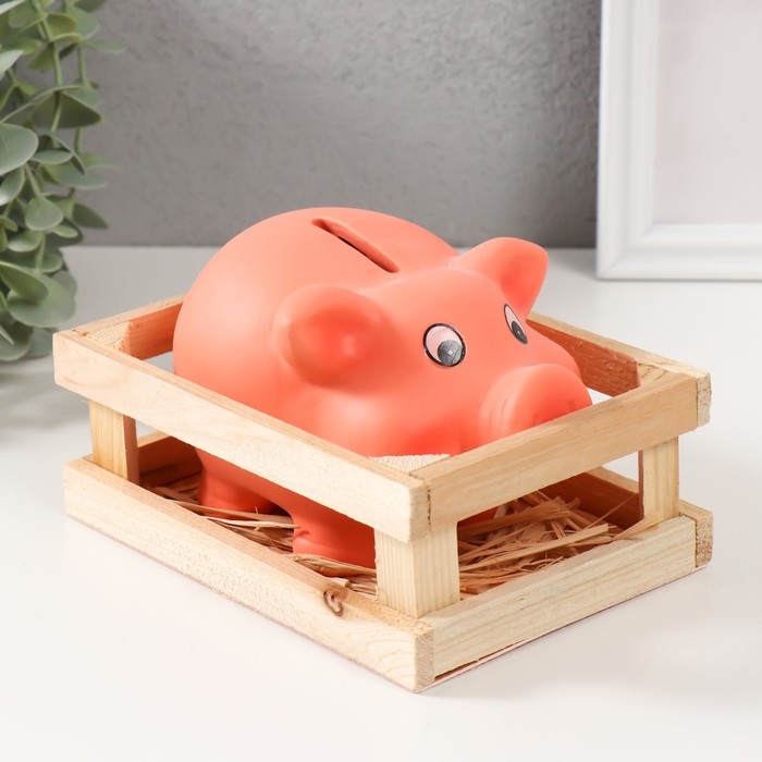 Копилка керамика Копилка керамика "Хрюша в загоне" 14,5х10,5х10,5 см