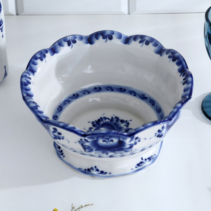 Фруктовница «Дары лета», D=22 см, гжель Фруктовница «Дары лета», D=22 см, гжель