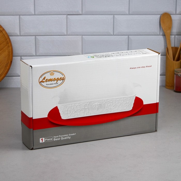 Форма для запекания Veronica, 3 л, белая, фарфор, Иран Форма для запекания Veronica, 3 л, белая, фарфор, Иран