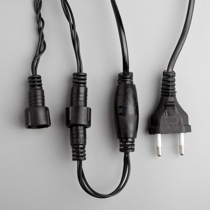 Гирлянда «Нить» 10 м, IP44, УМС, тёмная нить, 100 LED, свечение мульти, 220 В Гирлянда «Нить» 10 м, IP44, УМС, тёмная нить, 100 LED, свечение мульти, 220 В