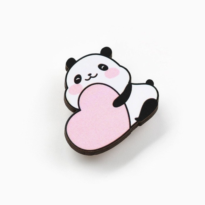 Значок на открытке &laquo;Панда&raquo;, 10 х 8 см