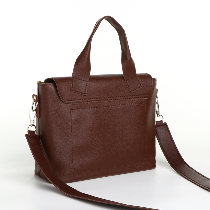 Сумка-мессенджер на клапане, цвет коричневый Сумка-мессенджер на клапане, цвет коричневый