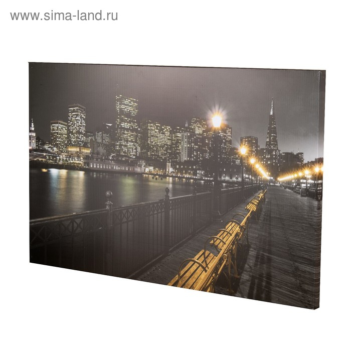 Картина на холсте Картина на холсте "Вечерняя набережная" 60*100 см