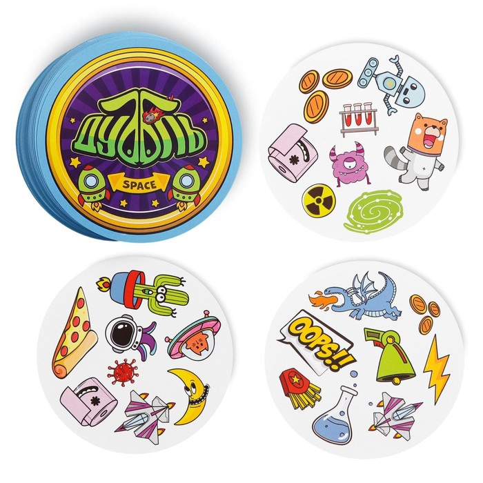 Настольная игра на реакцию и внимание «Дуббль. Space», 55 карт, 5+ Настольная игра на реакцию и внимание «Дуббль. Space», 55 карт, 5+