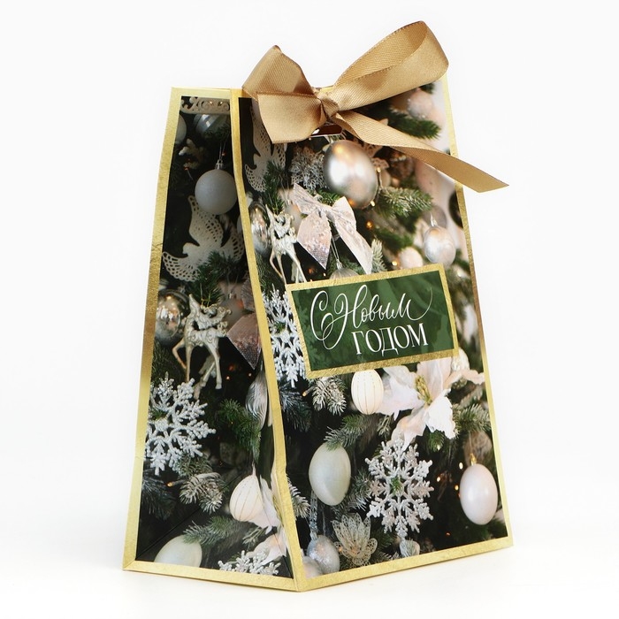 Пакет подарочный новогодний с лентой «Зима», 13 х 19 х 9 см Пакет подарочный новогодний с лентой «Зима», 13 х 19 х 9 см