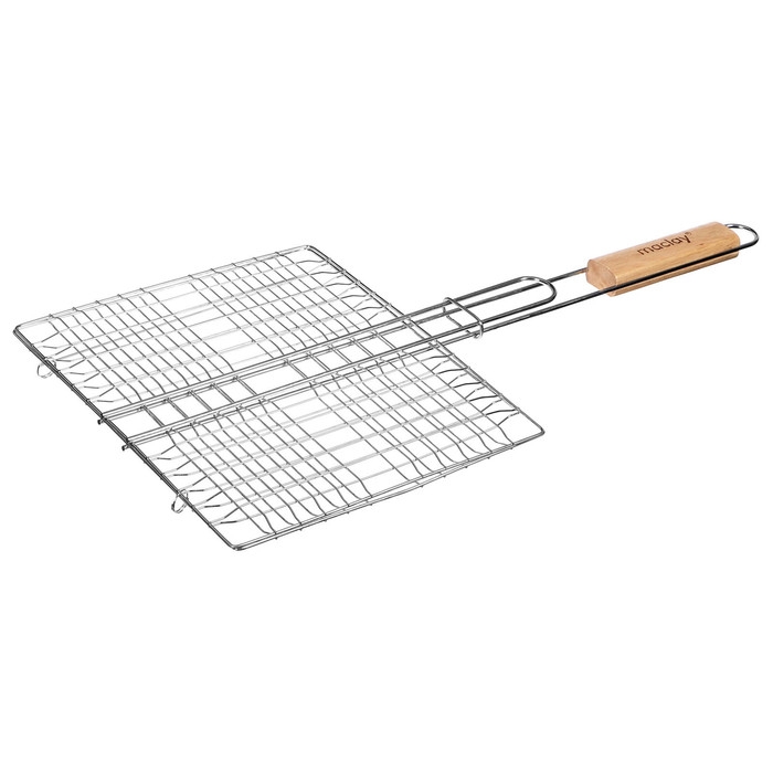 Решётка гриль универсальная maclay, 24x27 см, хромированная сталь, для мангала Решётка гриль универсальная maclay, 24x27 см, хромированная сталь, для мангала