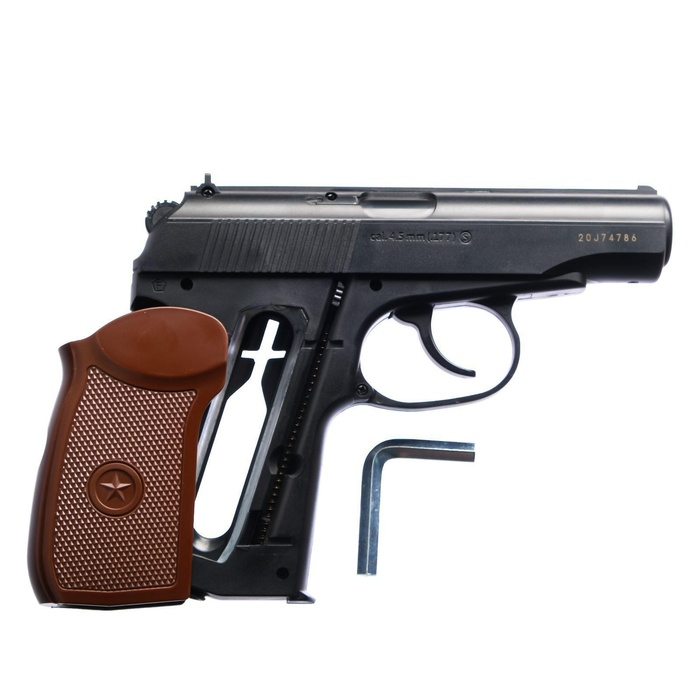 Набор с пневматическим пистолетом  Набор с пневматическим пистолетом "Возвращение легенды" баллончик 10 шт, шарики 500 шт