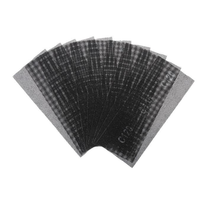 Сетка абразивная ТУНДРА, водостойкая, корунд, 115 х 280 мм, Р120, 10 шт. Сетка абразивная ТУНДРА, водостойкая, корунд, 115 х 280 мм, Р120, 10 шт.