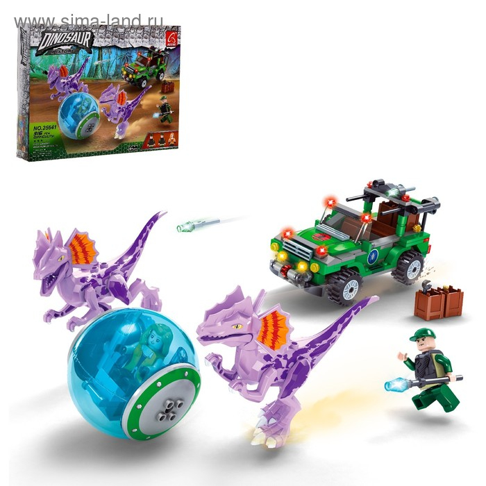 Конструктор «Диноленд. Сражение с хищниками», 316 деталей Конструктор «Диноленд. Сражение с хищниками», 316 деталей
