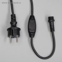 Гирлянда "Занавес" 2 х 1.5 м , IP65, УМС, тёмная нить каучук, 300 LED, свечение синее, 220 В