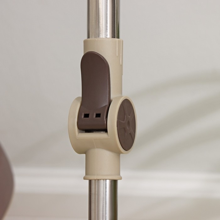 Швабра с отжимом и ведро с металлической центрифугой Доляна, 19,2 л, дополнительная насадка, цвет бежевый Швабра с отжимом и ведро с металлической центрифугой Доляна, 19,2 л, дополнительная насадка, цвет бежевый