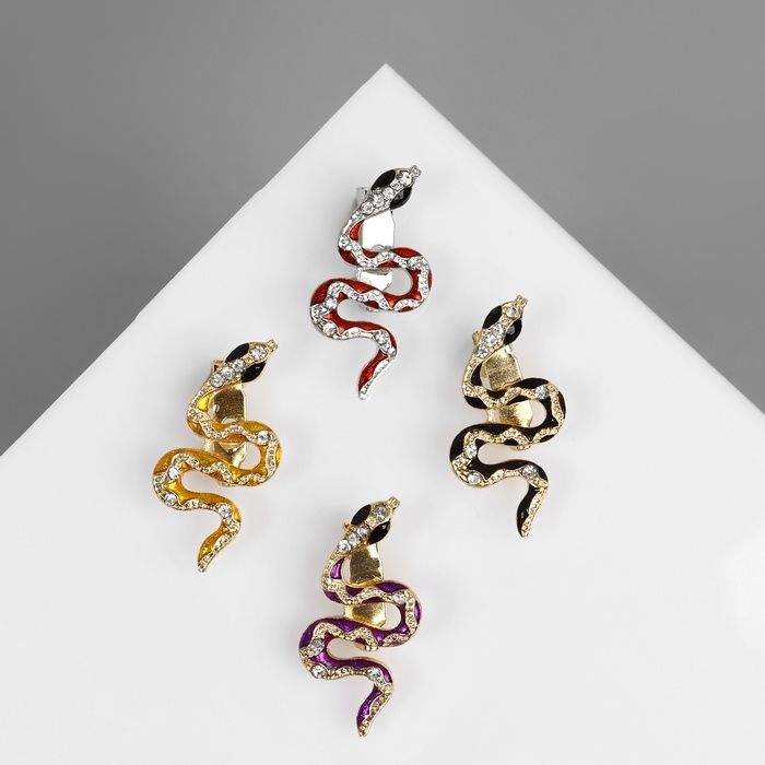 Символ года! Брошь Символ года! Брошь "Змея" пятнистая, извилистая, цвет МИКС