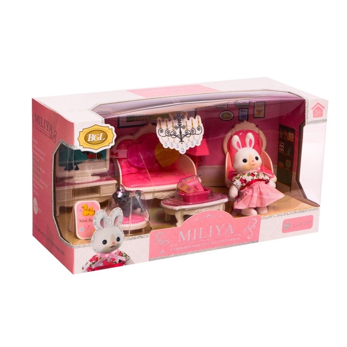 Набор игровой «Зайчик» с мебелью и аксессуарами Набор игровой «Зайчик» с мебелью и аксессуарами