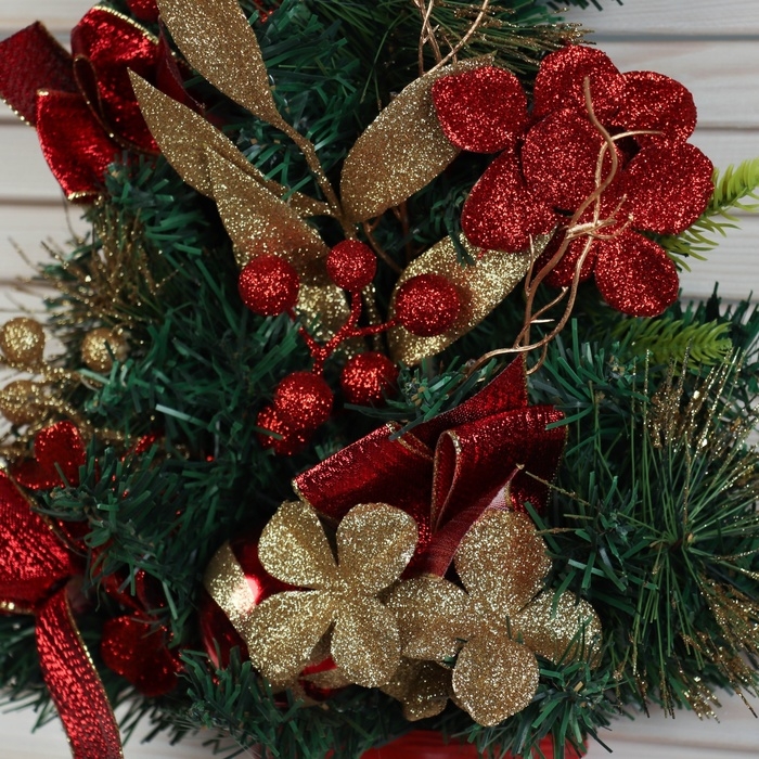 Ёлка декор настенная Ёлка декор настенная "Цветочная" 50х27 см