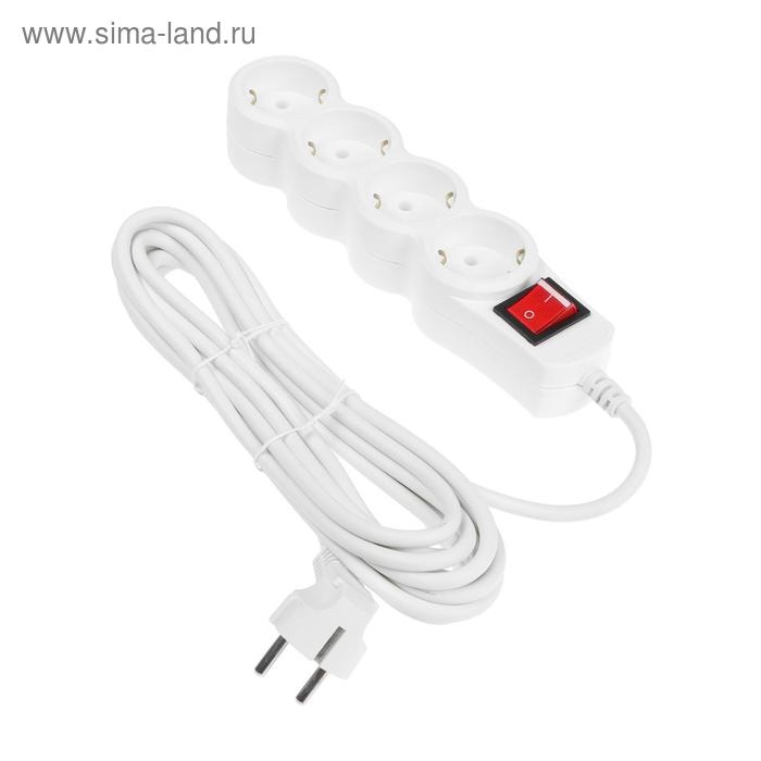 Сетевой фильтр 5bites SP4W-150 4S, 4 розетки, 5 м, 10 А, 3х0.75 мм2, с з/к, с выкл., белый Сетевой фильтр 5bites SP4W-150 4S, 4 розетки, 5 м, 10 А, 3х0.75 мм2, с з/к, с выкл., белый