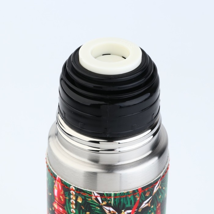 Термос в кожзаме  Термос в кожзаме "Новогоднее настроение", 500 мл