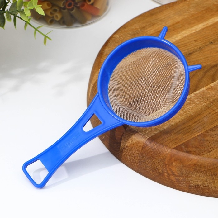 Сито для просеивания с ручкой Доляна, d=9 см, зелёное Сито для просеивания с ручкой Доляна, d=9 см, зелёное