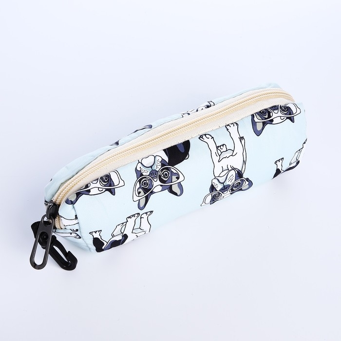 Рюкзак школьный из текстиля на молнии, 3 кармана, пенал, цвет голубой Рюкзак школьный из текстиля на молнии, 3 кармана, пенал, цвет голубой