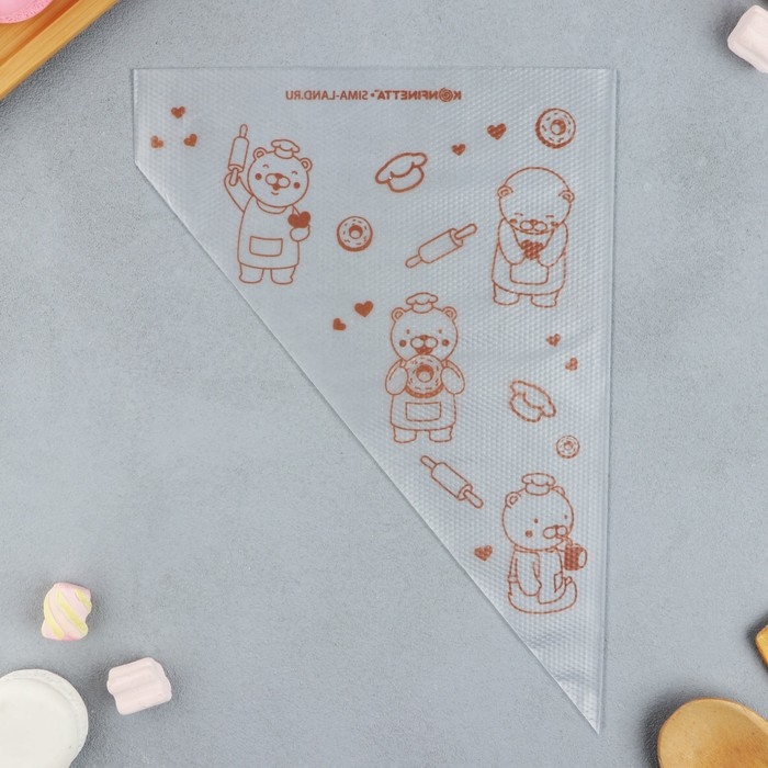 Кондитерские мешки «Мишки»,(L) 38 х 24 см, 50 шт Кондитерские мешки «Мишки»,(L) 38 х 24 см, 50 шт