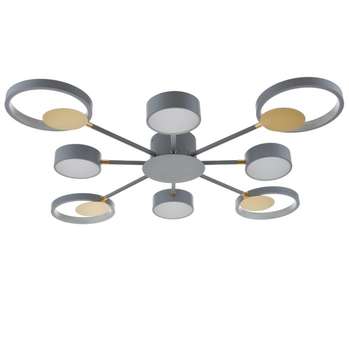 Люстра с ПДУ 2301/8GR LED 160Вт 3000-6000К серый 93х93х8 см BayerLux