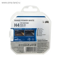 Лампа автомобильная Narva Range Power White, H4, 12 В, 60/55 Вт, набор 2 шт, 48680