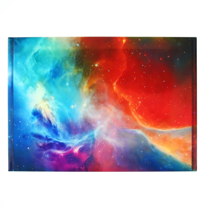 Папка-конверт Папка-конверт "Вселенная", на кнопке А4, 350 мкр, 3D
