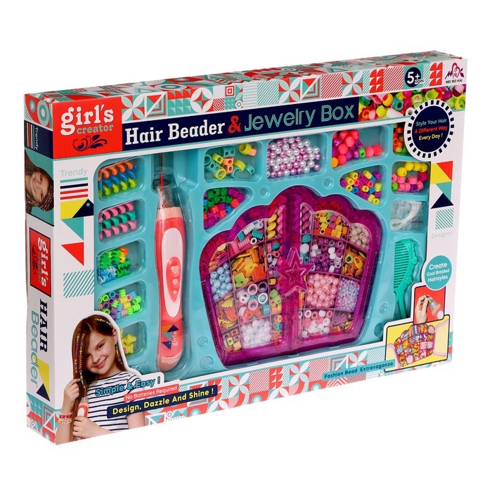Набор парикмахера «Креатив» с аксессуарами для волос + аппарат для плетения Набор парикмахера «Креатив» с аксессуарами для волос + аппарат для плетения