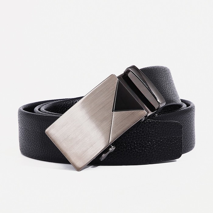 Ремень мужской, ширина 3,5 см, пряжка автомат, цвет чёрный Ремень мужской, ширина 3,5 см, пряжка автомат, цвет чёрный