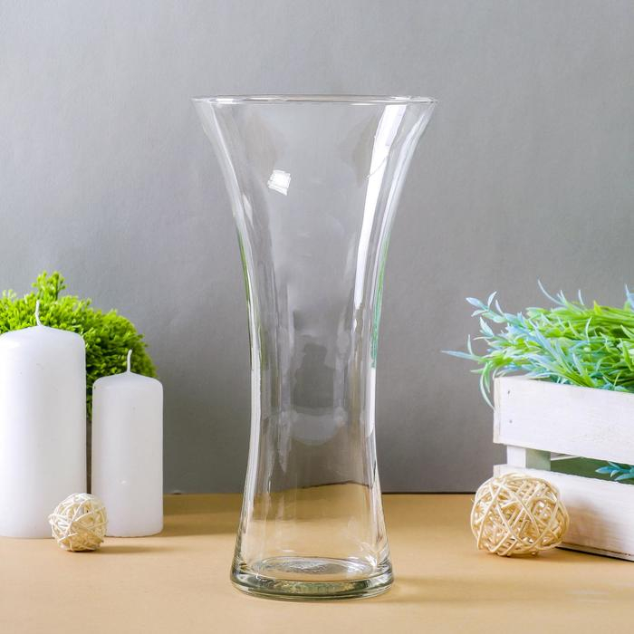 Ваза Ваза "Душечка" 25х12,5см, 0,77л прозрачная