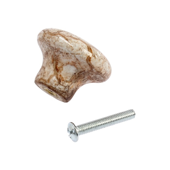 Ручка кнопка ART CAPPIO Ceramics 011, d=32, керамическая, белая с текстурой Ручка кнопка ART CAPPIO Ceramics 011, d=32, керамическая, белая с текстурой