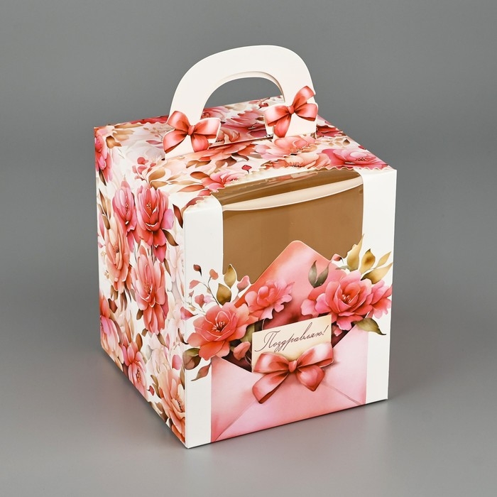 Коробка сборная «Цветочное послание» 14 х 16 х 14 см Коробка сборная «Цветочное послание» 14 х 16 х 14 см