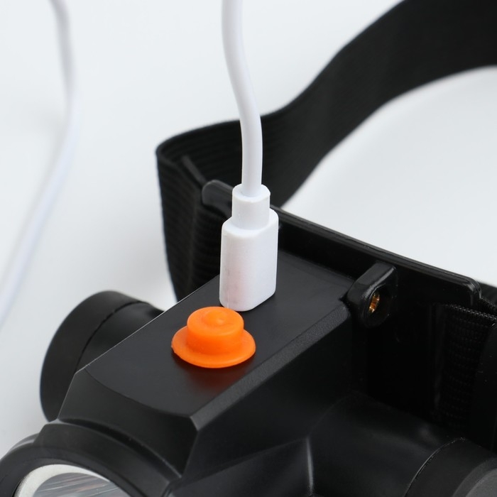 Фонарь налобный аккумуляторный 1 Вт, 1200 мАч, 110 лм, 7.5 x 6.2 х 5.7 см, USB Фонарь налобный аккумуляторный 1 Вт, 1200 мАч, 110 лм, 7.5 x 6.2 х 5.7 см, USB