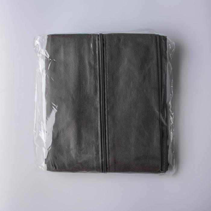 Чехол для одежды с окном, 60×100 см, спанбонд, цвет серый Чехол для одежды с окном, 60×100 см, спанбонд, цвет серый