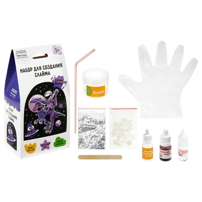 Набор для создания слайма «Slime party. Дино» Набор для создания слайма «Slime party. Дино»